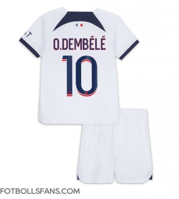 Paris Saint-Germain Ousmane Dembele #10 Replika Bortatröja Barn 2023-24 Kortärmad (+ Korta byxor)